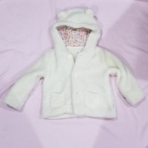 Baby Gap Fuzzy Bear Hoodie Jacket 18-24 months